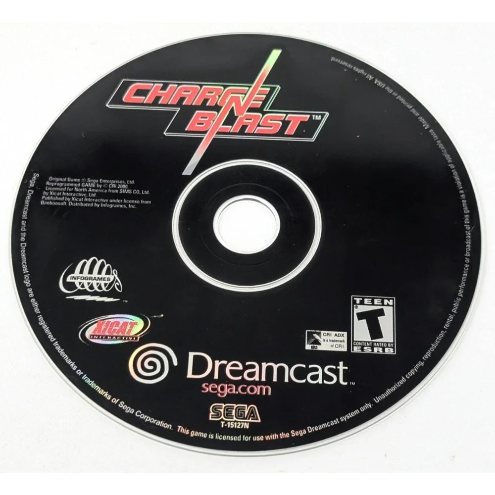 Charge 'N‎ Blast (Sega Dreamcast, 2001) DISC ONLY WORKS